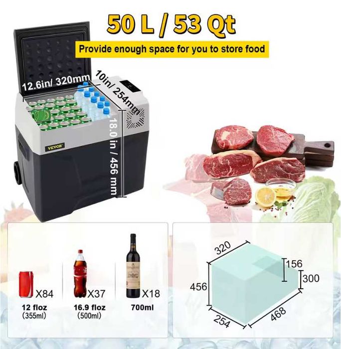 Мобилен Компресорен  Хладилник /Фризер 50 Литра