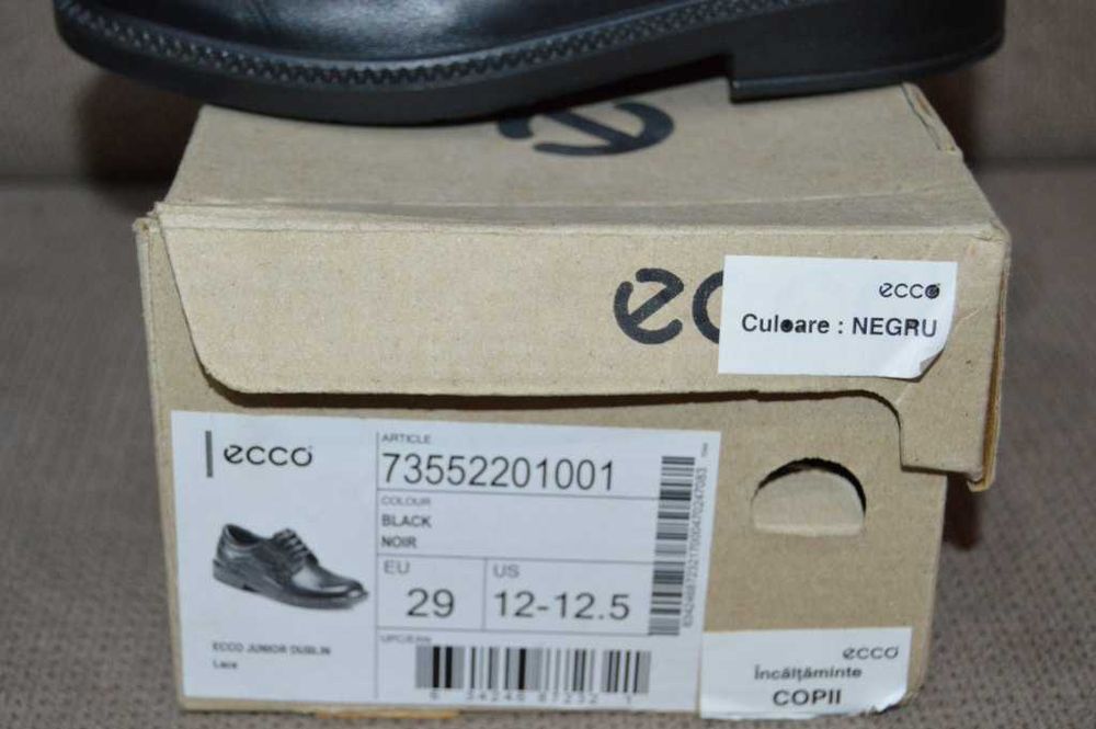 Pantofi piele eleganti copii ECCO Light marime 29