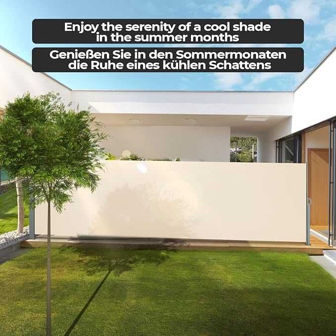 Jago® Прибиращ се параван за открито – 500 x 160 см