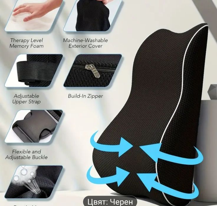 Ергономична Възглавница от мемори пяна за кола, офис и др.