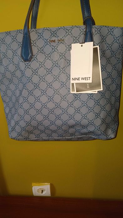 Nine west синя чанта