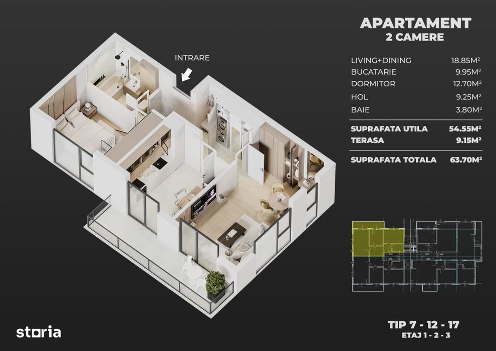 Apartament 2 camere decomandat | Popești-Leordeni | Comision 0% — fotografia 1