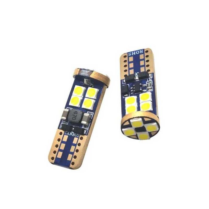 LED габаритни крушки T10 W5W Canbus, 6000 K бяла светлина, 2 броя