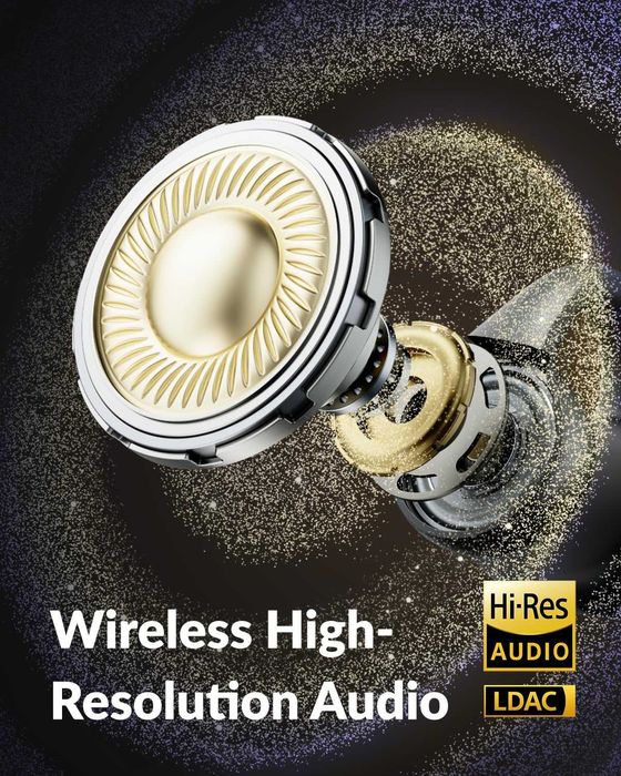 TONEMAY Q6 Отворени слушалки с щипка, LDAC Hi-Res безжично аудио