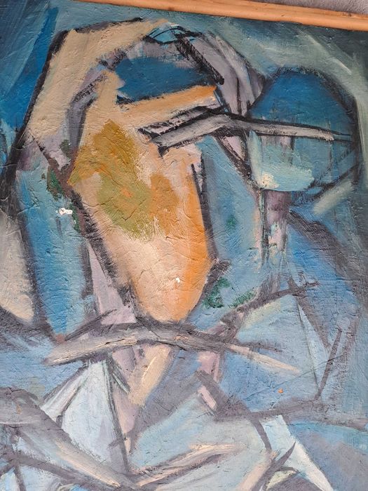tablou pictura pe panza semnat M Modreanu 1982