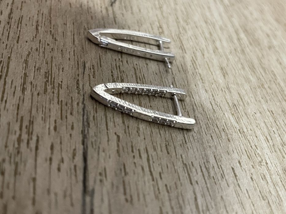 Cercei argint 925 cu zirconii – model elegant