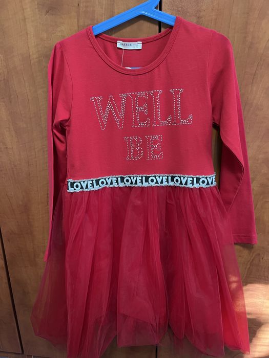 Нова рокля с тюл за момиче 9г/134см