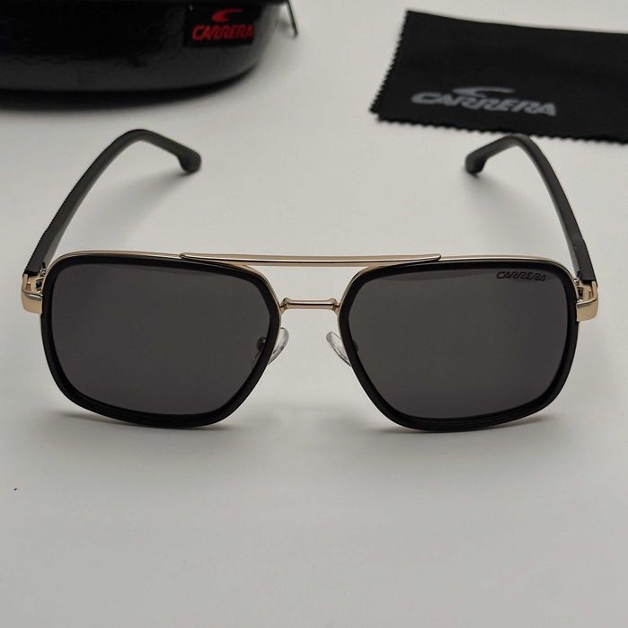 Слънчеви очила Carrera UV400 Унисекс Правоъгълни Златни Черни Кафяви