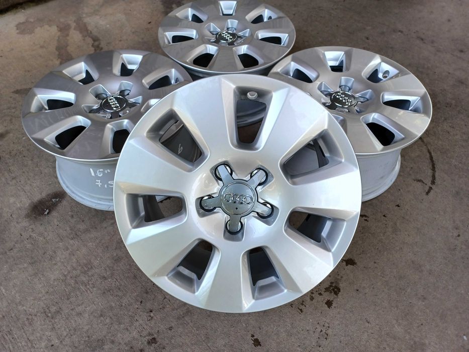 4 бр. оригинални алуминиеви джанти AUDI 16" 5x112 ф66.6, ET37, 7,5J