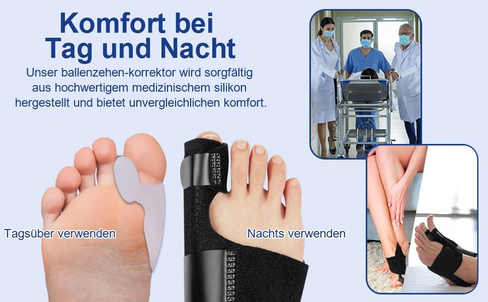 К-кт 2бр шина за корекция на изпъкнало кокалче Hallux Valgus