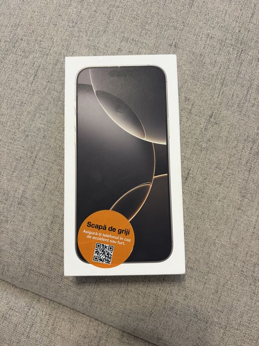 iphone 16 pro max 256gb natural titanium, ca NOU,baterie 100%,garantie