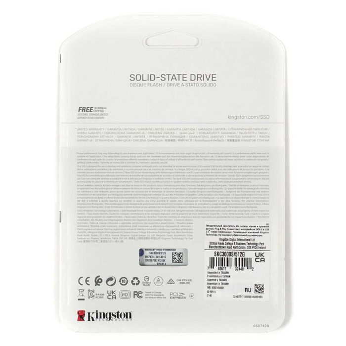 SSD накопитель 512 GB Kingston KC3000, M.2, PCIe 4.0