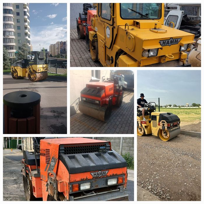 Услуга катков. Каток аренду. Трамбовка катком.