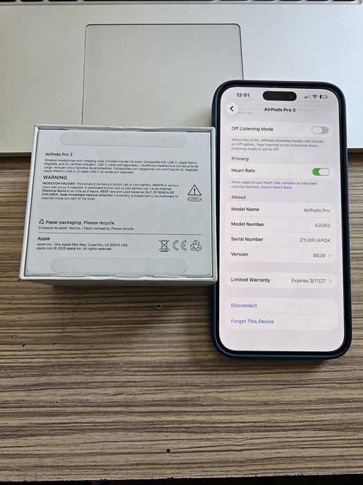 Casti AirPods Pro 3 / Noi / Garantie Apple 1An