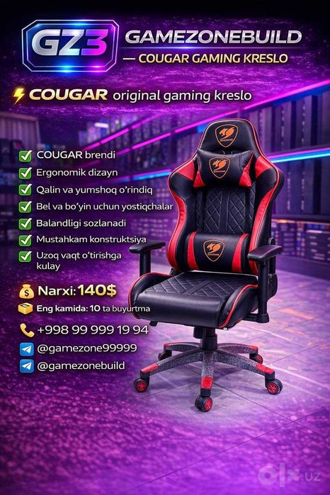 Igrovoy stullar kreslolar game club uchun