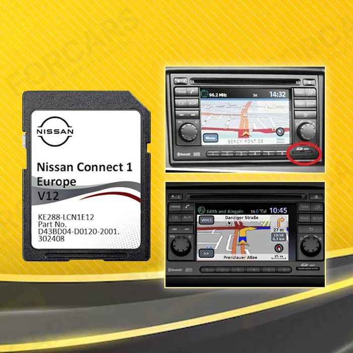 SD Card navigație Nissan Connect 1 (LCN1) pentru Nissan Qashqai Cube Juke Micra Note