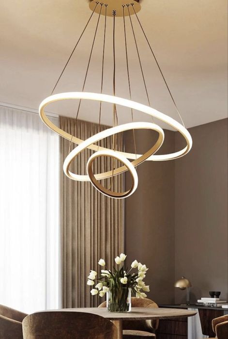 LED полилей 3-ка цвят Злато/Бяло