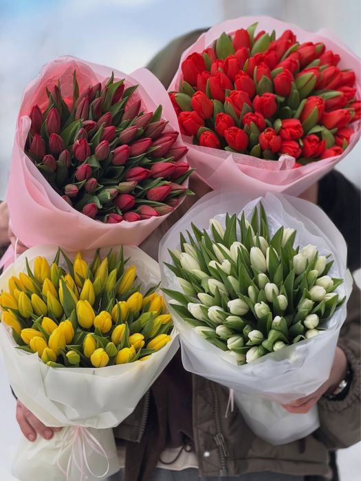Тюльпаны и розы от 800тг