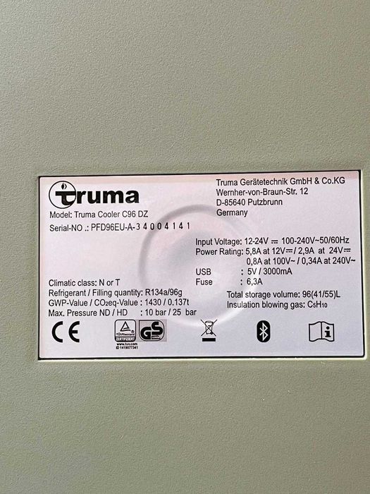 Frigider portabil Truma Cooler C96DZ (41 L + 55 L), temperatură 2 zone