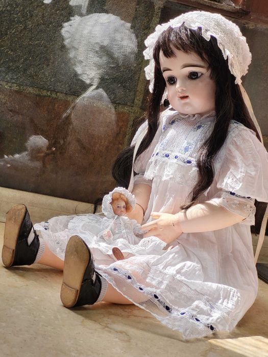 Рядка голяма антична френска кукла François Gaultier Bébé 25.25" (64 см) Размер 9