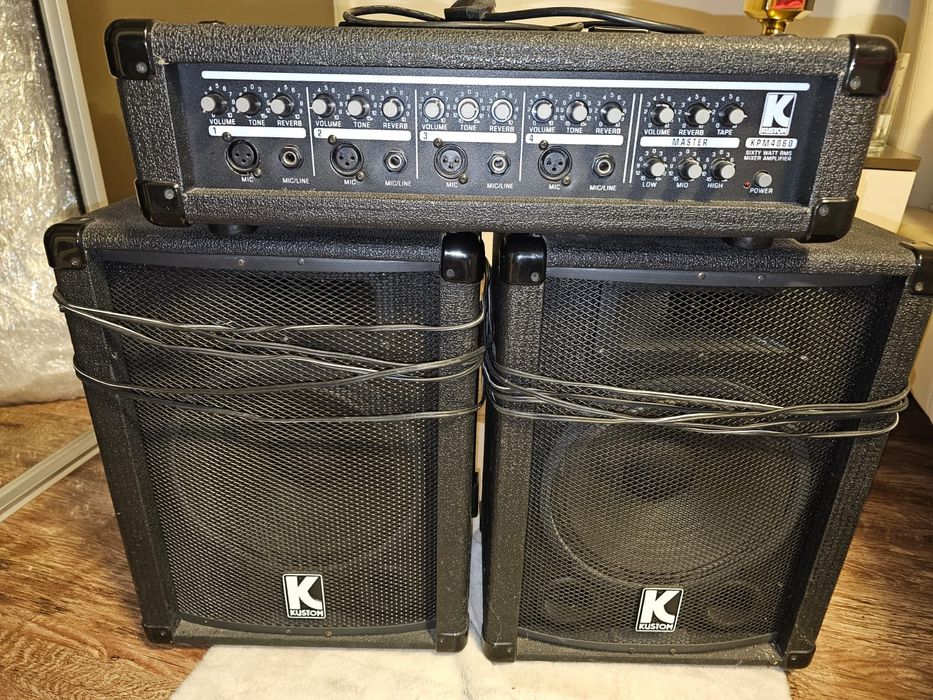 Amplificator-stație cu boxe 120 watt , pentru voce și instrumente muzi