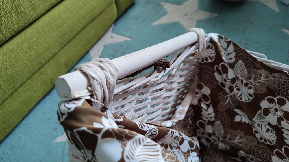 Голяма плетена дървена кошница - ратан