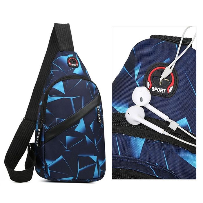 Borsetă de piept/spate/umăr. 4 buzunare. Waterproof. Încăpătoare.