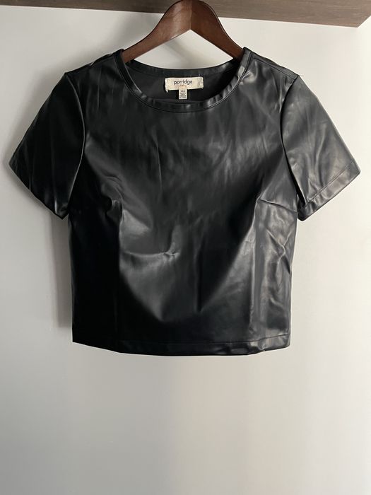 Кожена блуза