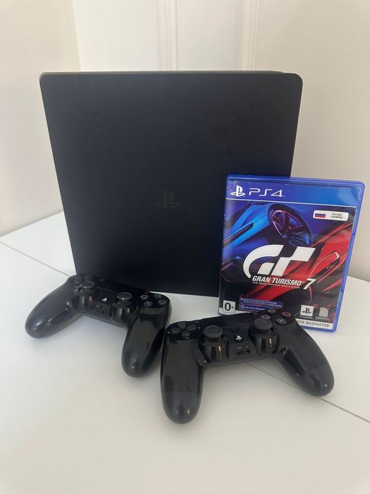 Ps 4 slim на 1 тб в хорошем состояние
