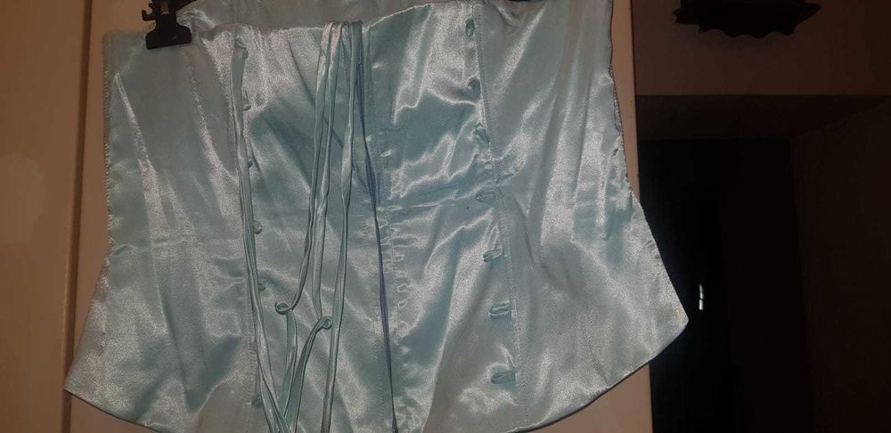 corset bleu glace