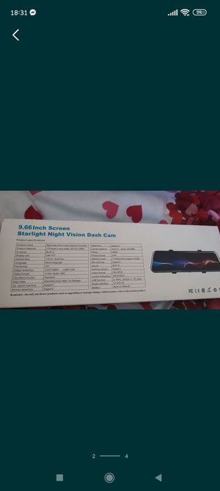 Starlight night vision dash camera