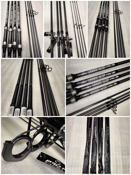 SET 4 Lansete FL LEGEND CARP 3.60 m 3.75 Lbs 2 seg + 4 Mulinete DP7000
