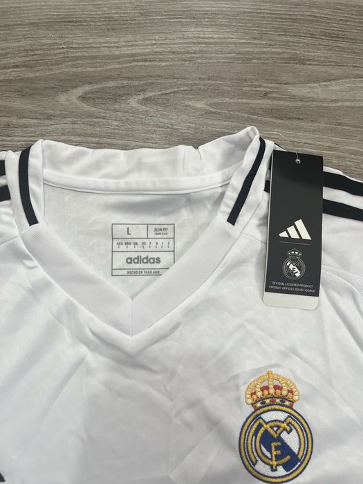 Adidas Real Madrid tricou de casă 2024/25 fan edition alb
