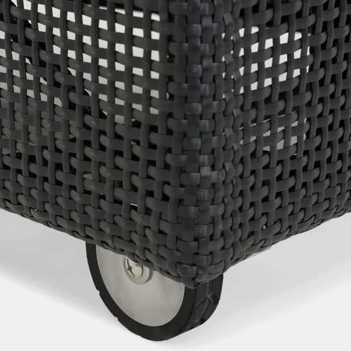 Pat de zi/Sezlong plaja/gradina/terasa Negru REDUCERI 70%