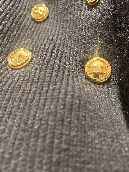 Elisabetta Franchi knit blazer черен