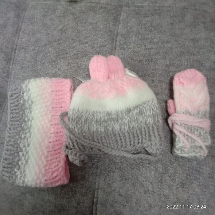 Набор (шапка+снуд+варежки)