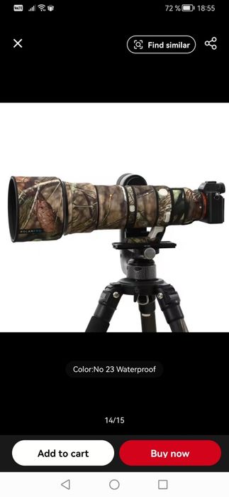 Husa camuflaj RolanPro pentru Sony 400-800 folosită de probă