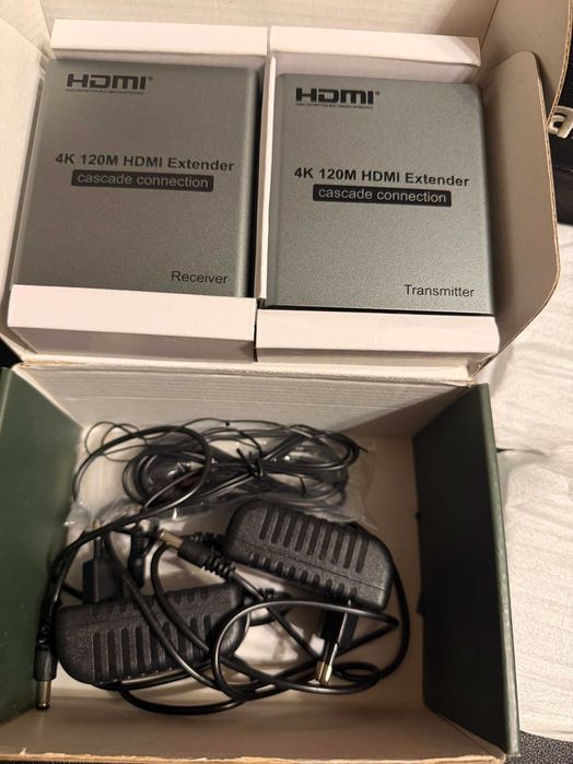 Удлинитель 4K 120M HDMI Extender Cascade Connection RJ45