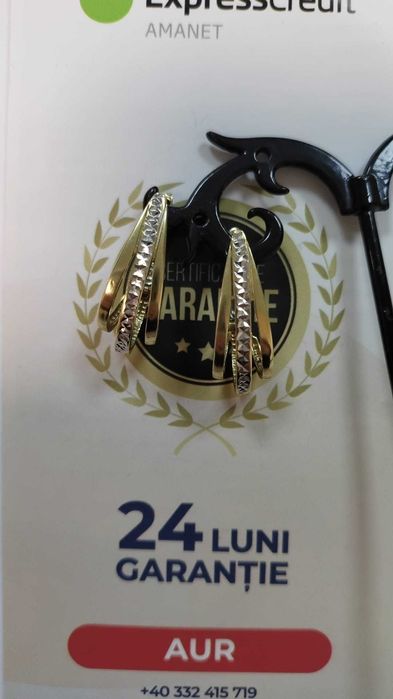 (AG42) Cercei aur 14K B.27953 - Garantie 2 ani