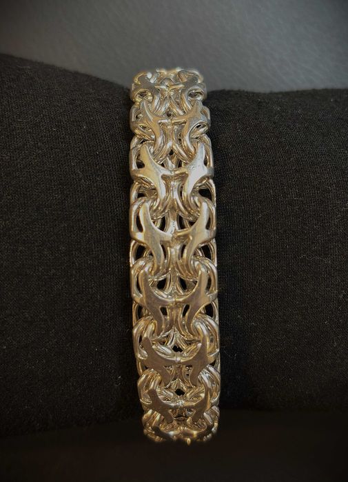 Seturi Argint 925 Masiv Handmade Byzantine Lant Bratara