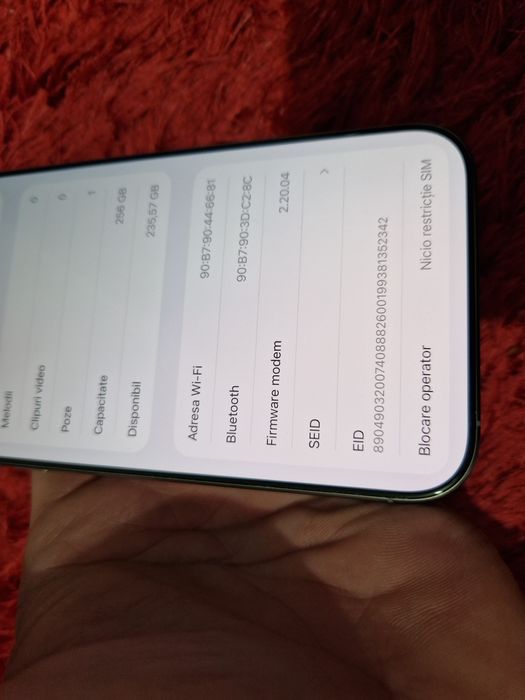 -Iphone 16Pro Max, ca Nou, 256Gb, 8Ram, Natural Titanium, ireprosabil,