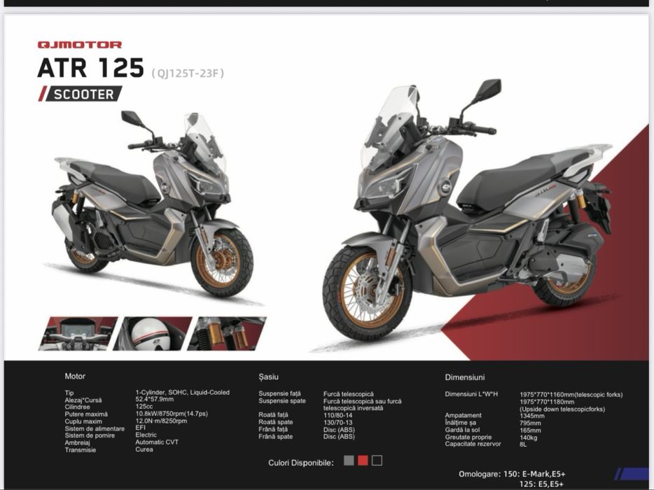 Scuter 125 benzina si hibrid