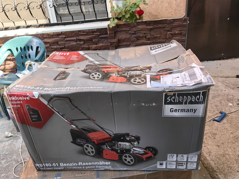 Бензинова косачка за трева MS180-51 Scheppach - 5.4 HP | 51 см ширина