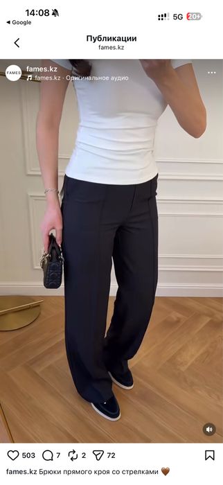 Новые классические черные брюки