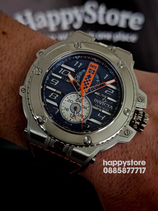 INVICTA Racing Downforce silver/blue 56 mm, Инвикта нов ръчен часовник