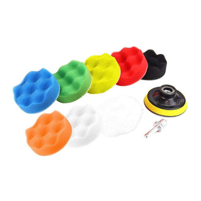 комплект полиращи гъби, 8 части полиращи гъби + диск 80 мм + ...