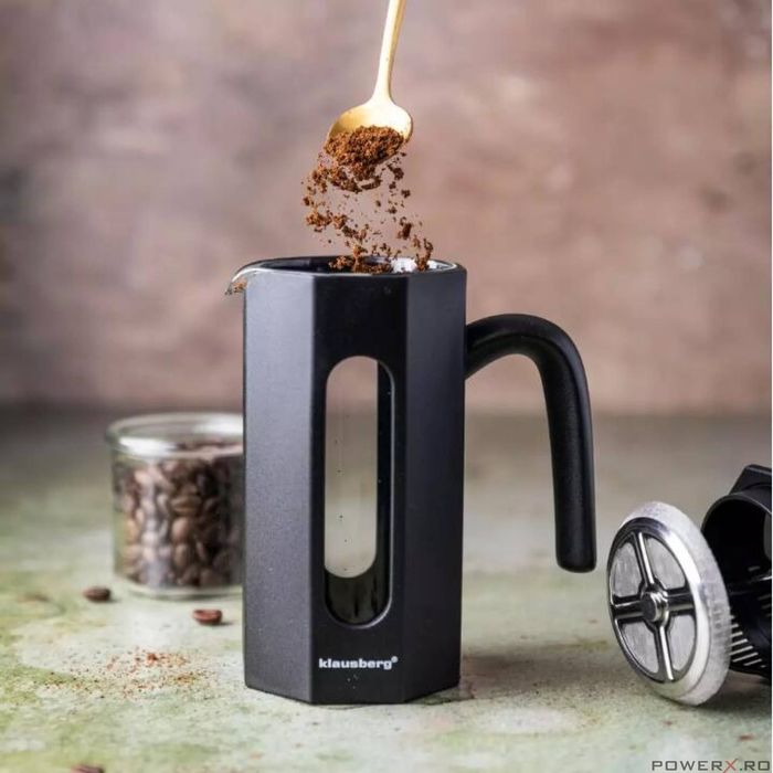 Infuzor de sticla pentru cafea, ceai sau ierburi, 800ml, Klausberg