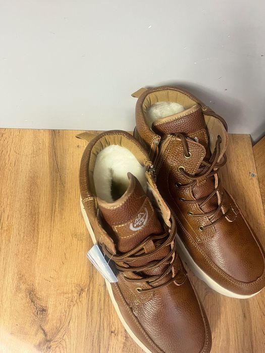 Стильные зимние кожанные ботинки