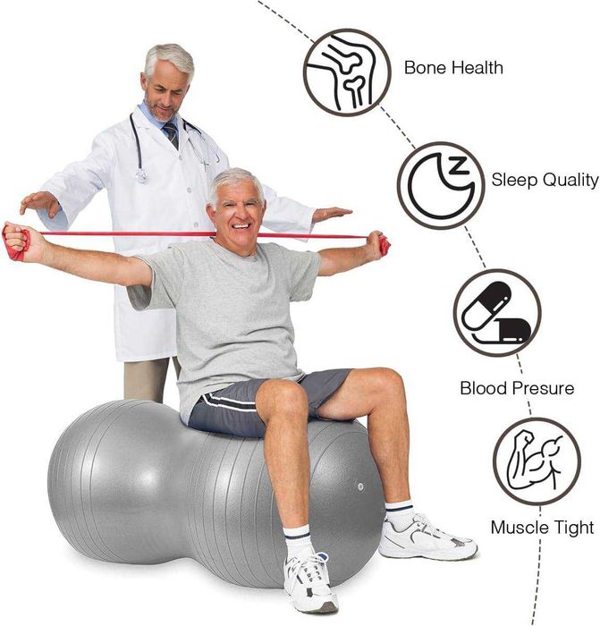 Minge fitness tip aluna cu pompa inclusa 90 x 40 cm