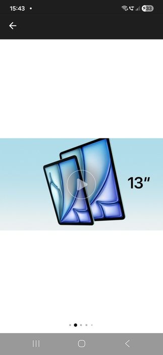 Apple Ipad tableta 13" 256GB